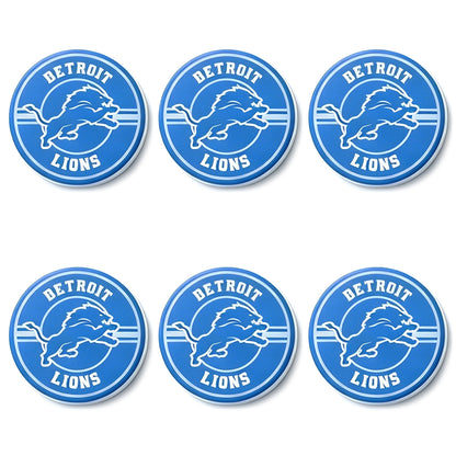 New Flat Round Print Silicone Football Team Focal Beads