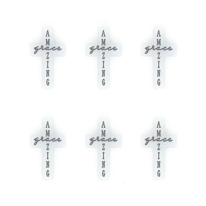Amazing Grace Cross Glitter Silicone Focal Beads
