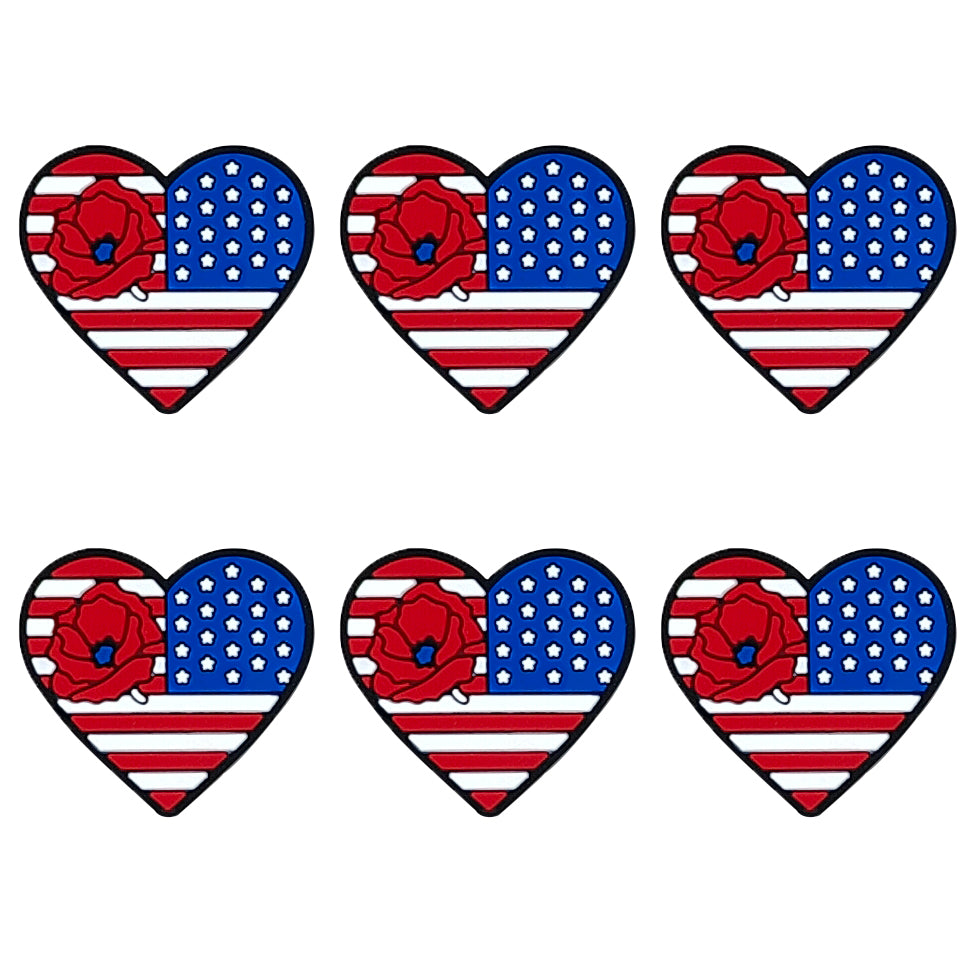 American Flag Heart Focal
