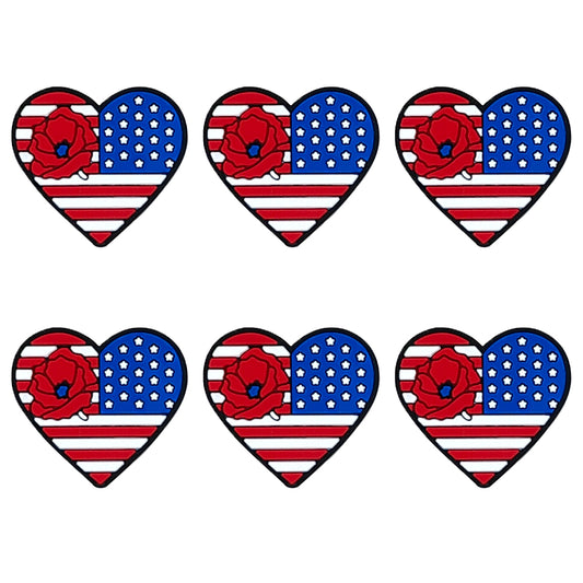 American Flag Heart Focal
