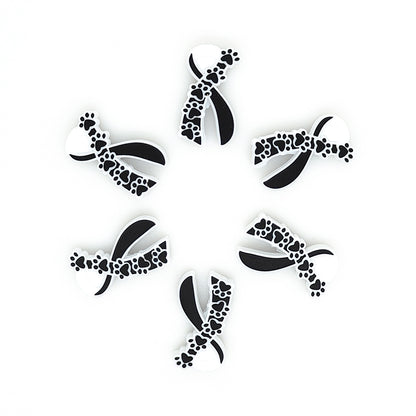 Dog Paw Awareness Ribbon Focal