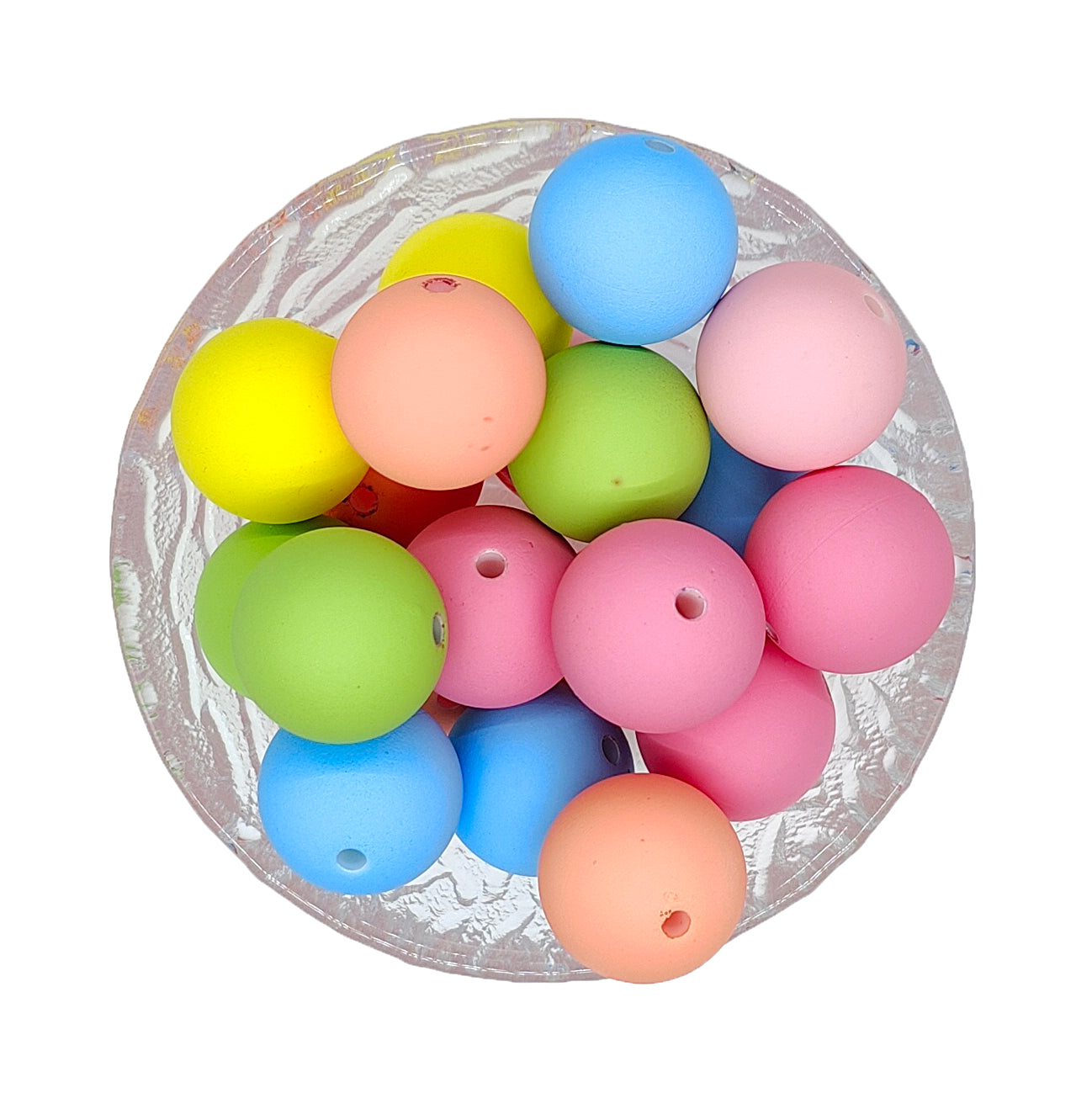 20mm Frosted Chunky Bubblegum Acrylic Beads - Mix Color