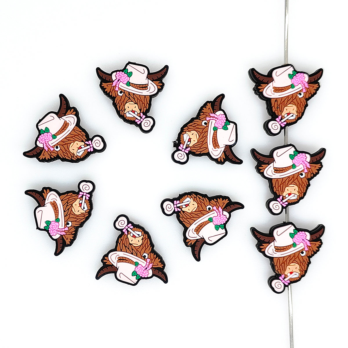 Highland Cow With Lollipop Focal