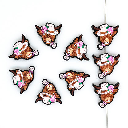 Highland Cow With Lollipop Focal