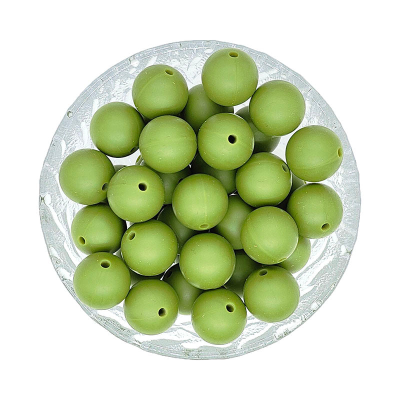 15mm Round Silicone Beads #120 - #137