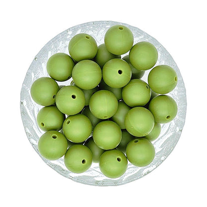 15mm Round Silicone Beads #120 - #137