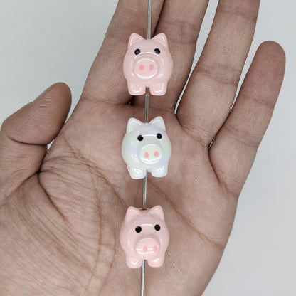 Pig Focal Acrylic Beads