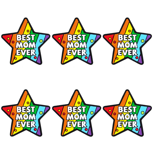 Best Mom Ever Rainbow Star Focal