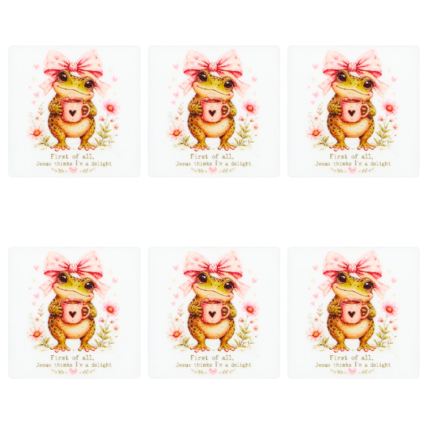 Bow Frog Jesus Square Print Focal