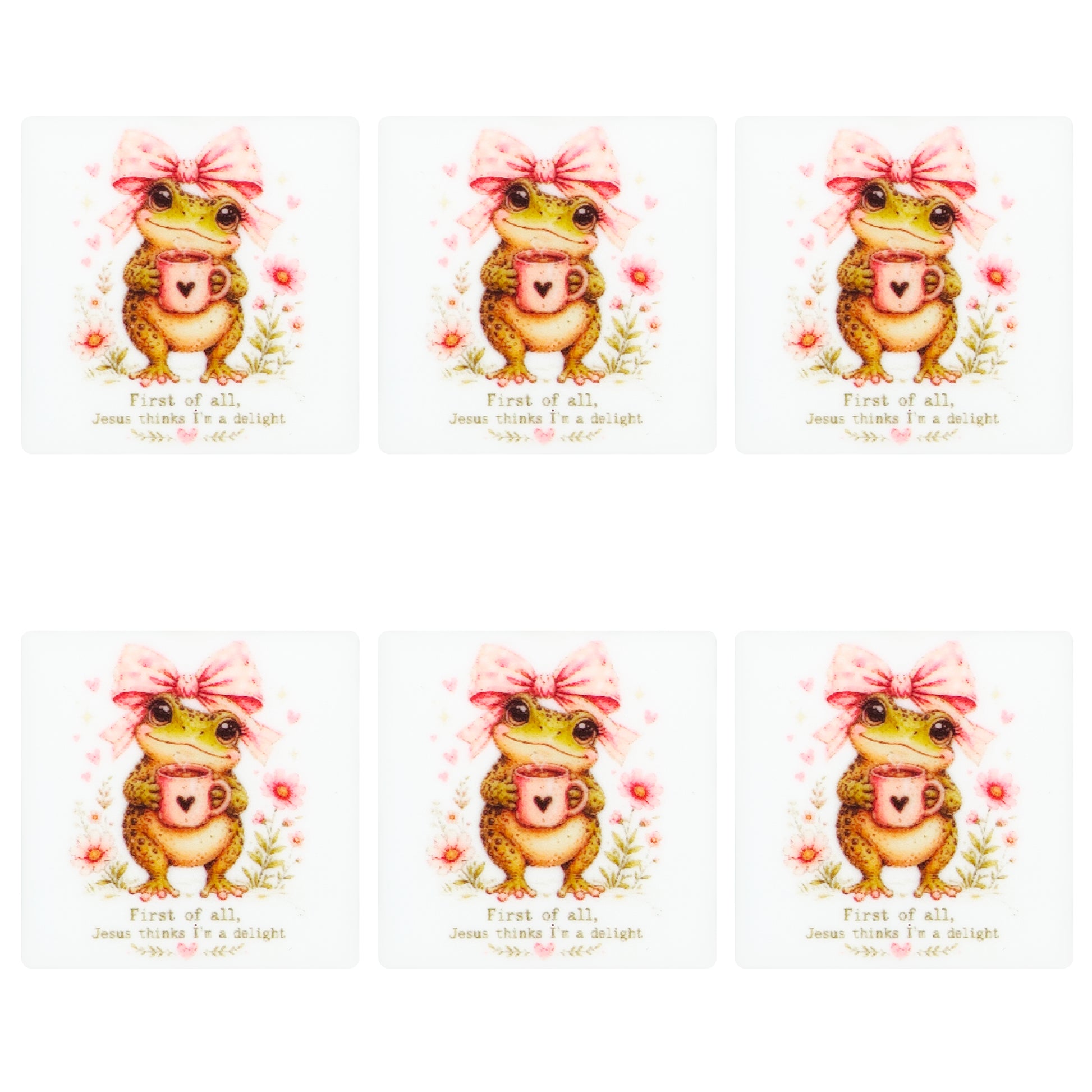 Bow Frog Jesus Square Print Focal