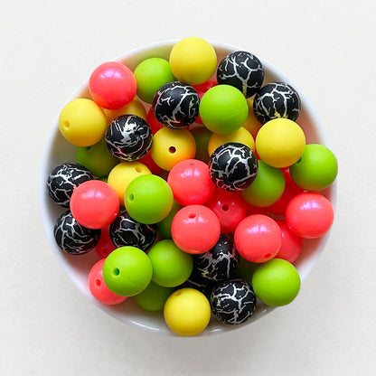 15mm Assorted Loose Silicone Beads Mix