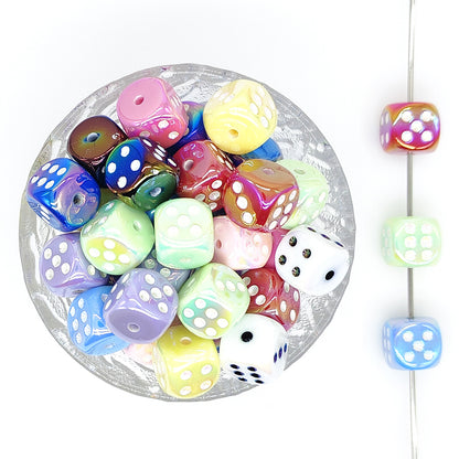 Mix Dice Acrylic Focal Beads