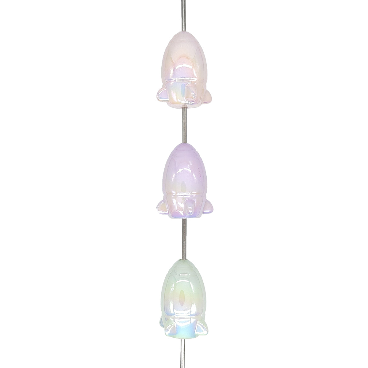 Mix Rocket Shaped UV Acrylic Focal Beads