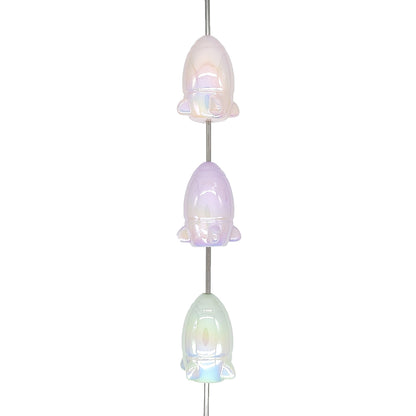 Mix Rocket Shaped UV Acrylic Focal Beads