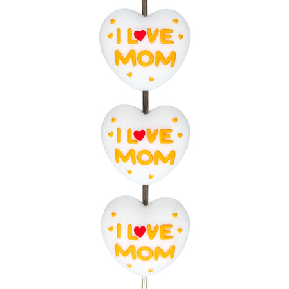 3D I Love Mom Heart Focal