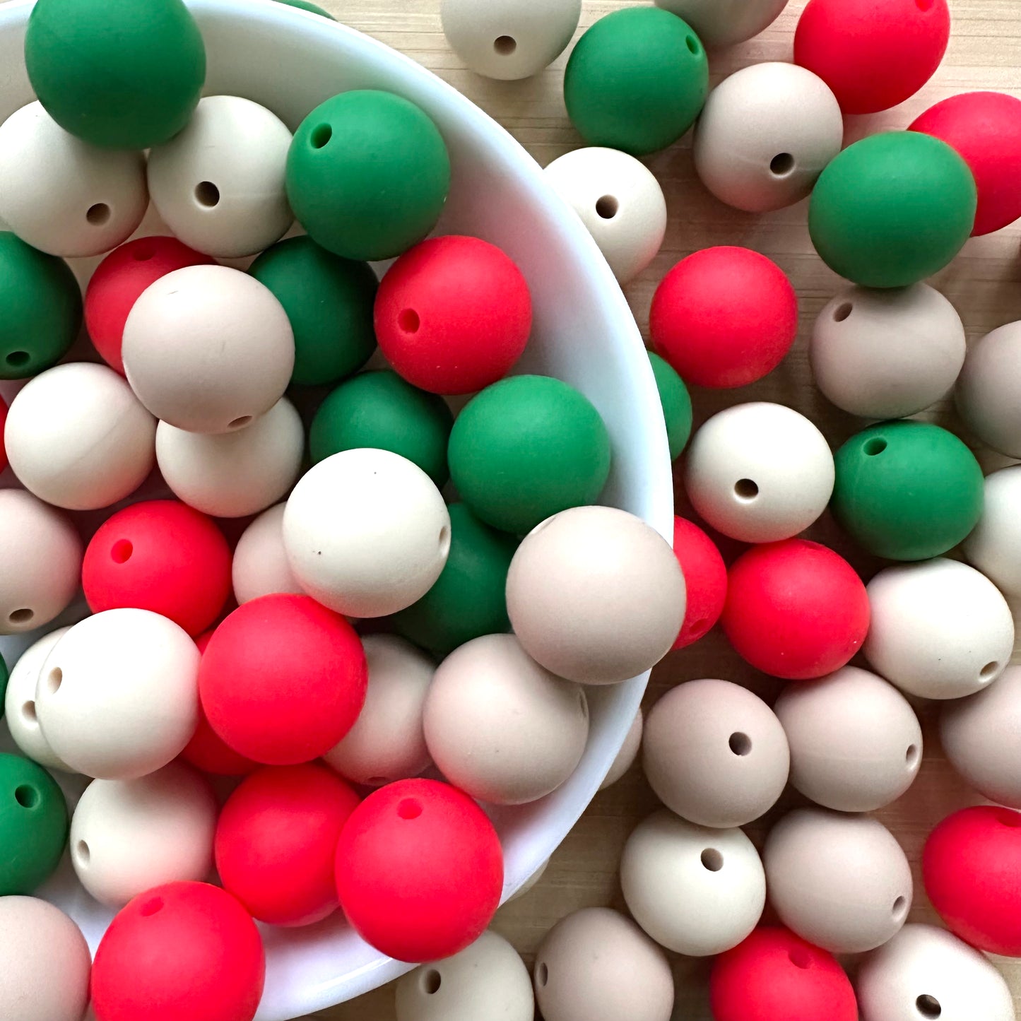 Assorted Christmas Silicone Beads Mix
