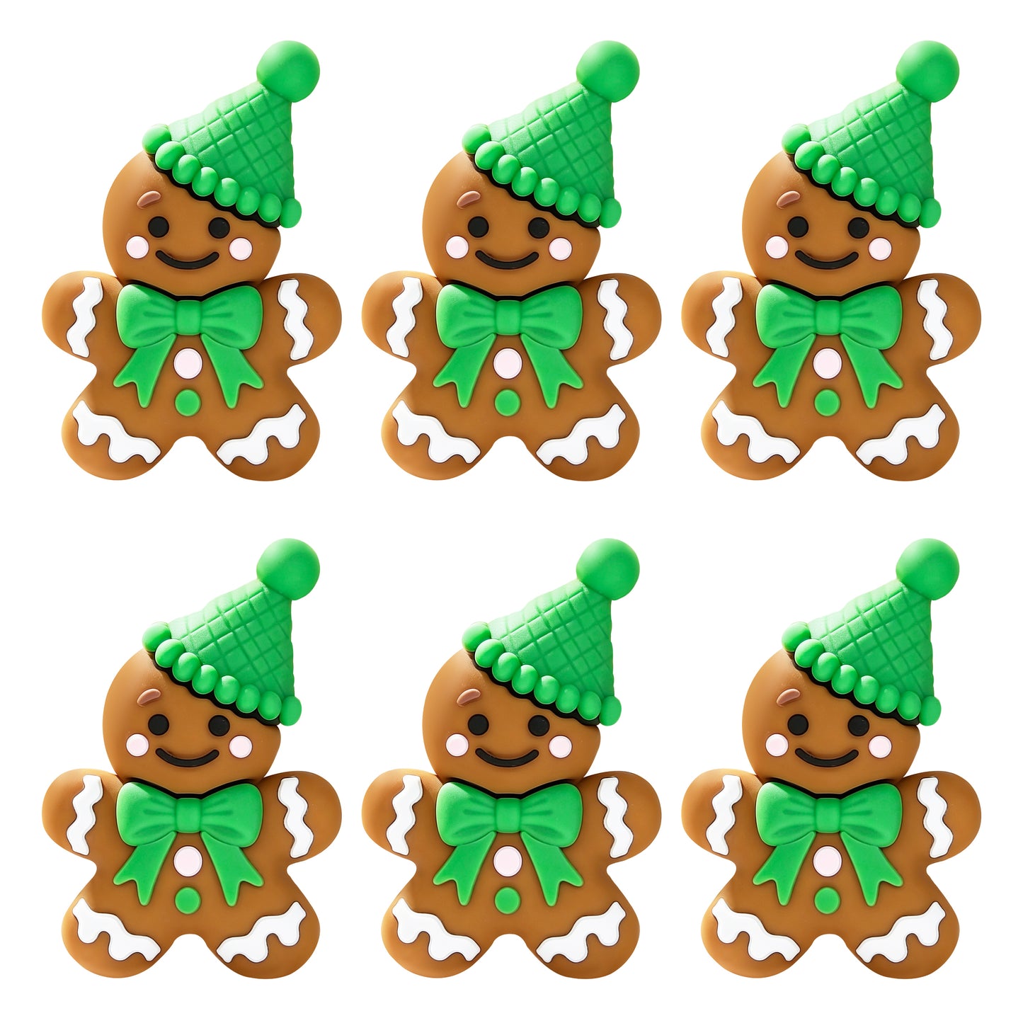 3D Gingerbread Man with Hat and Bow Focal