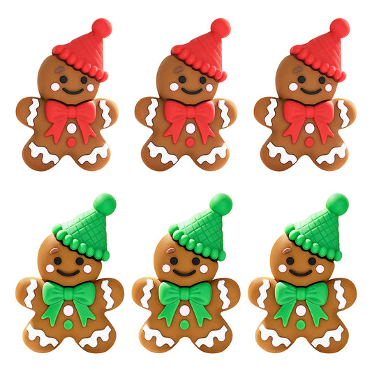 3D Gingerbread Man with Hat and Bow Focal