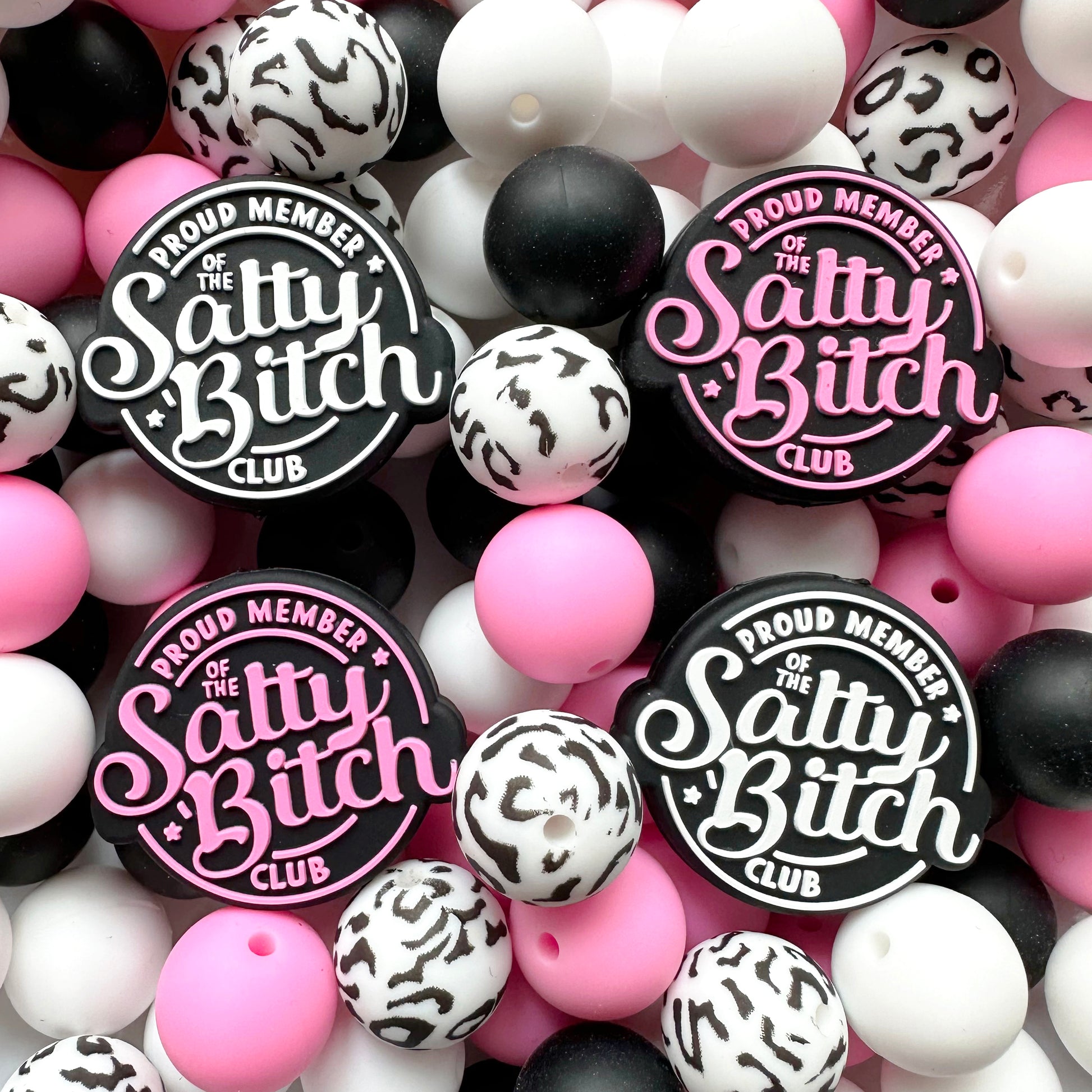 24/48Pcs Assorted Beads, Focal & 15mm Round Beads