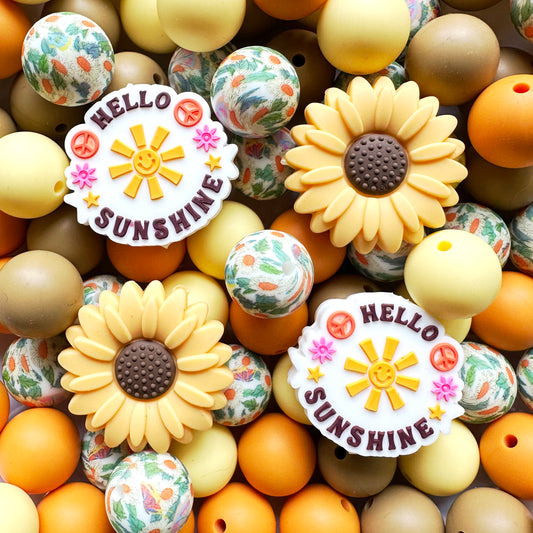 24/48Pcs Assorted Beads, Hello Sunshine Focal&Round Beads