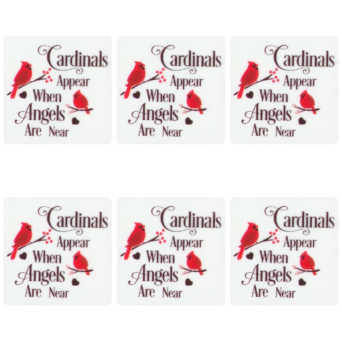 Cardinals Appear When Angels Are Near Square Print Focal