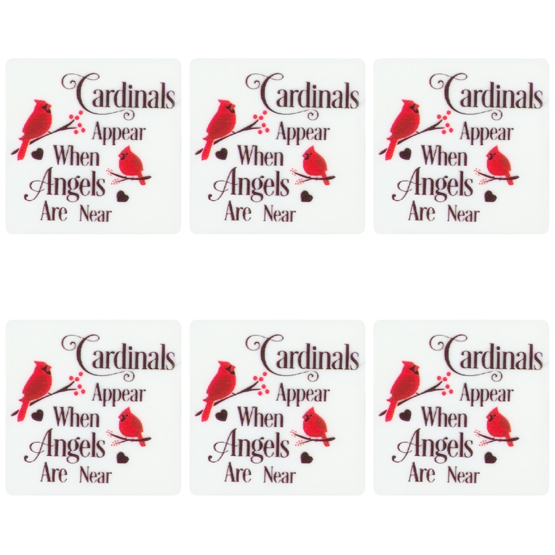 Cardinals Appear When Angels Are Near Square Print Focal