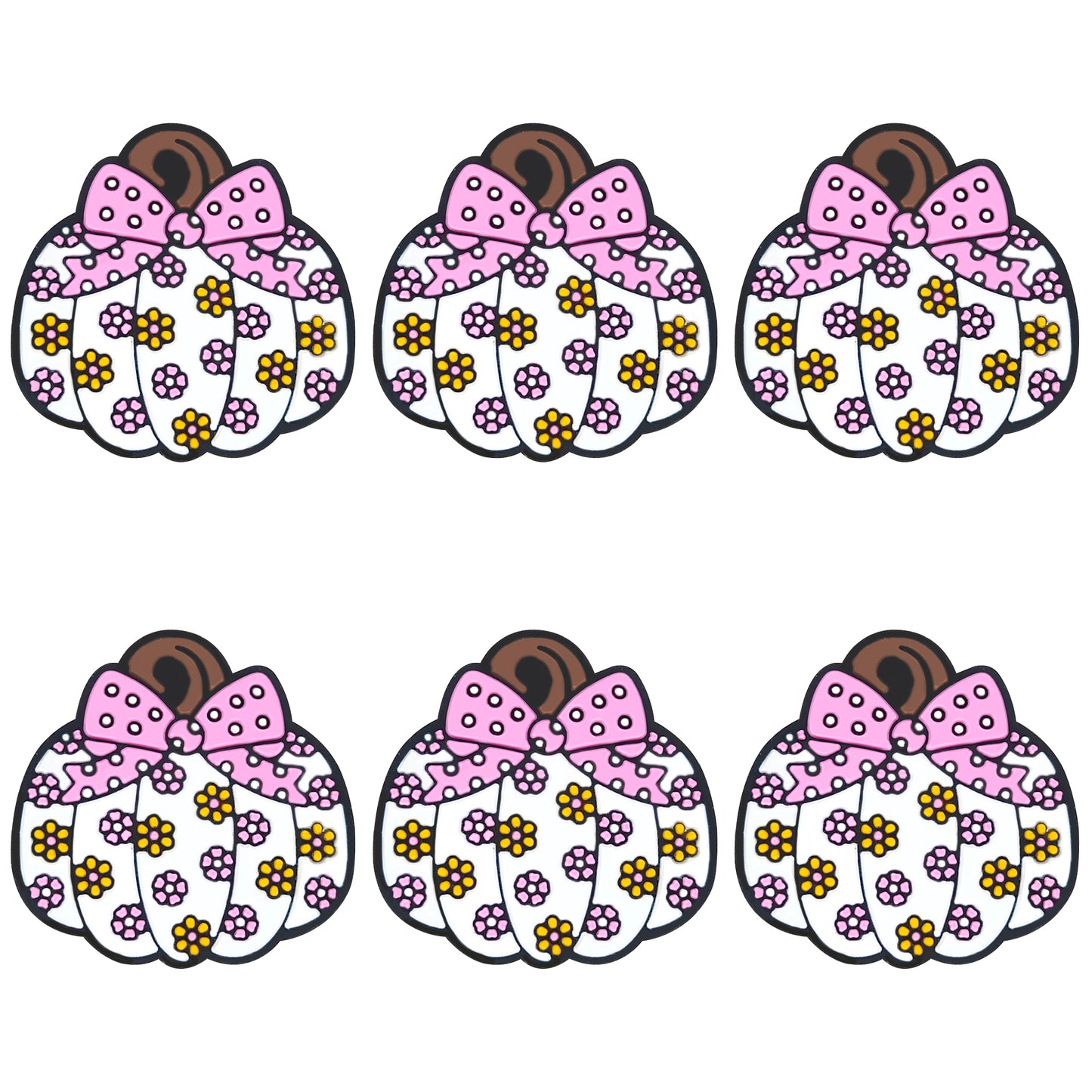 Floral Bow Pumpkin Focal
