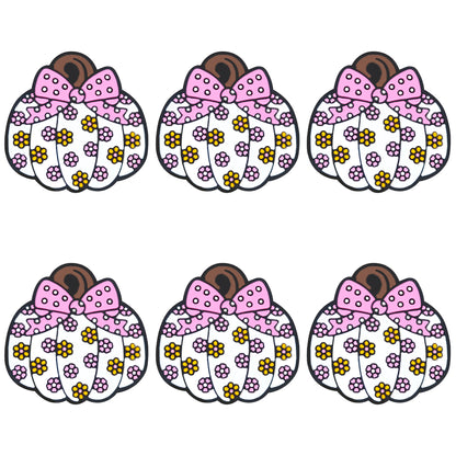 Floral Bow Pumpkin Focal