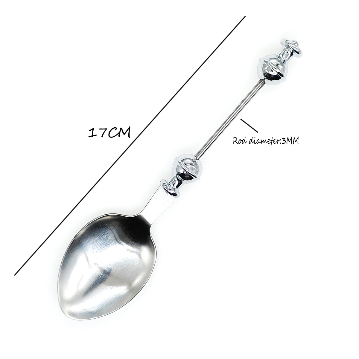 Mrbite 5Pcs/Lot Beadable Blank Stainless Steel Spoon/Fork/Bottle Opener