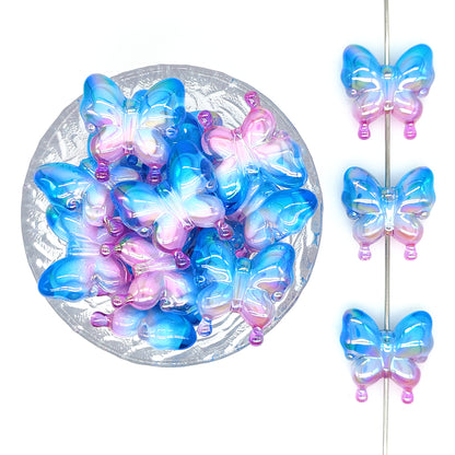Iridescent Butterfly Focal Acrylic Beads