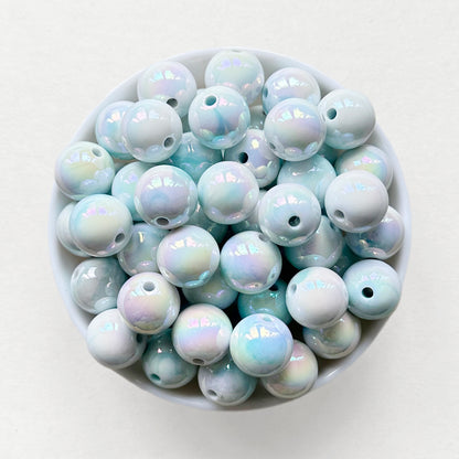 16mm Round Marble Shimmer Acrylic Beads