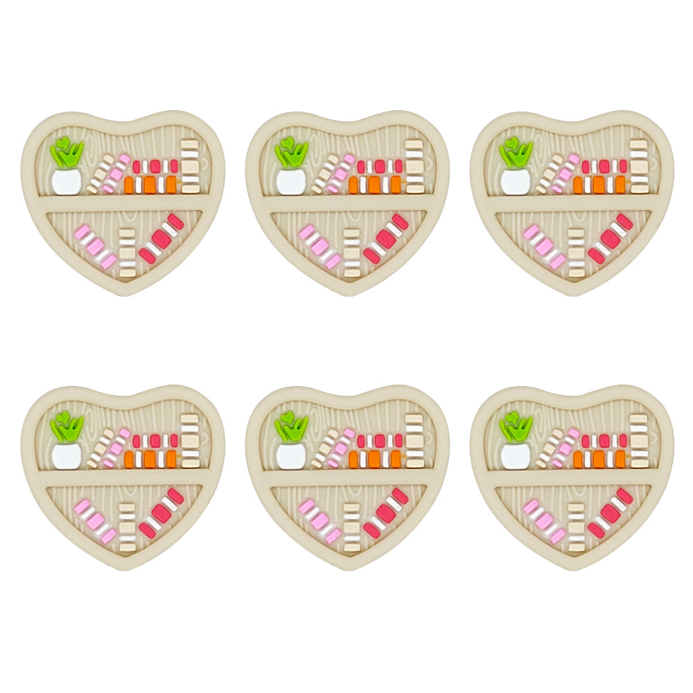 3D Heart Bookshelf Focal
