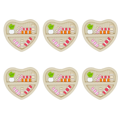 3D Heart Bookshelf Focal