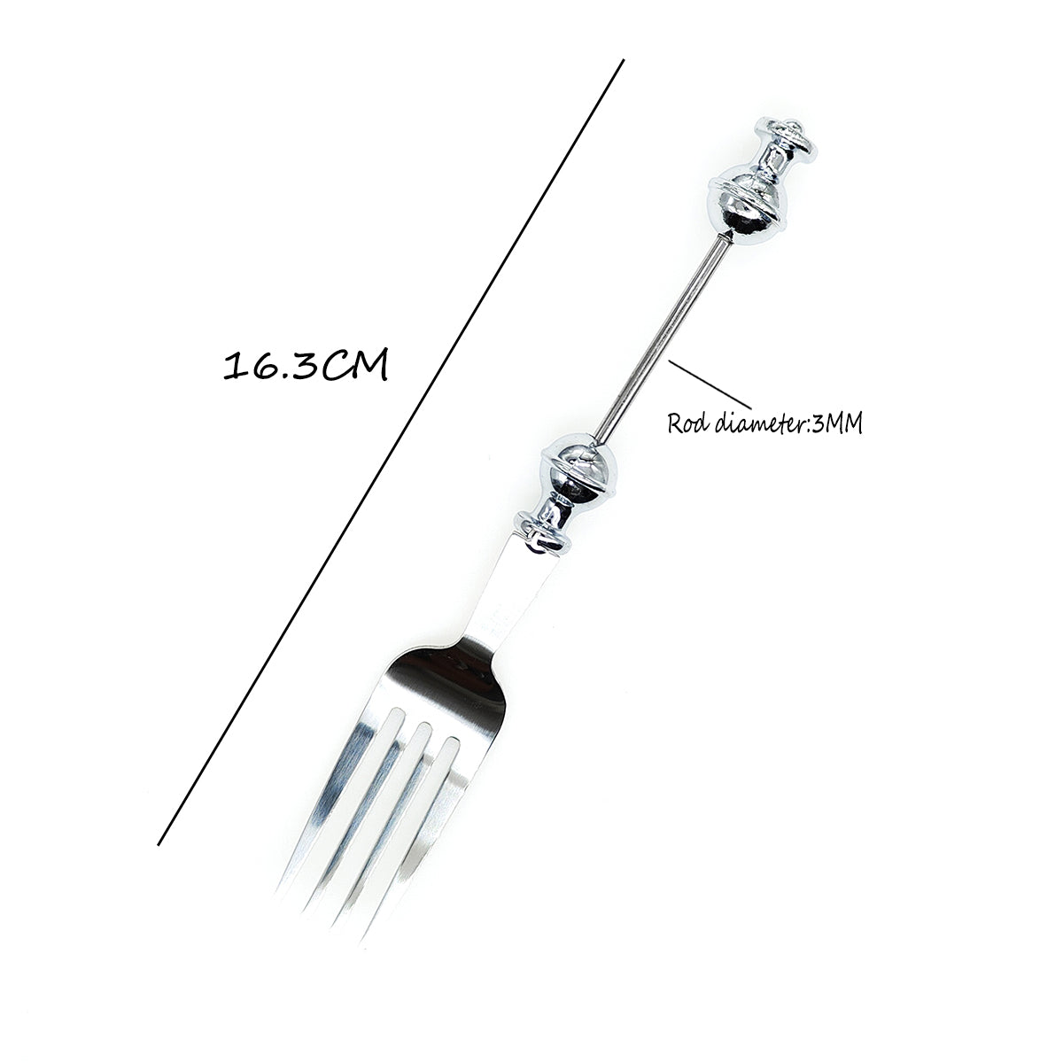 Mrbite 5Pcs/Lot Beadable Blank Stainless Steel Spoon/Fork/Bottle Opener