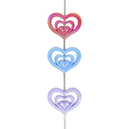 Valentine’s Day Heart UV Acrylic Focal Beads-Mix Color
