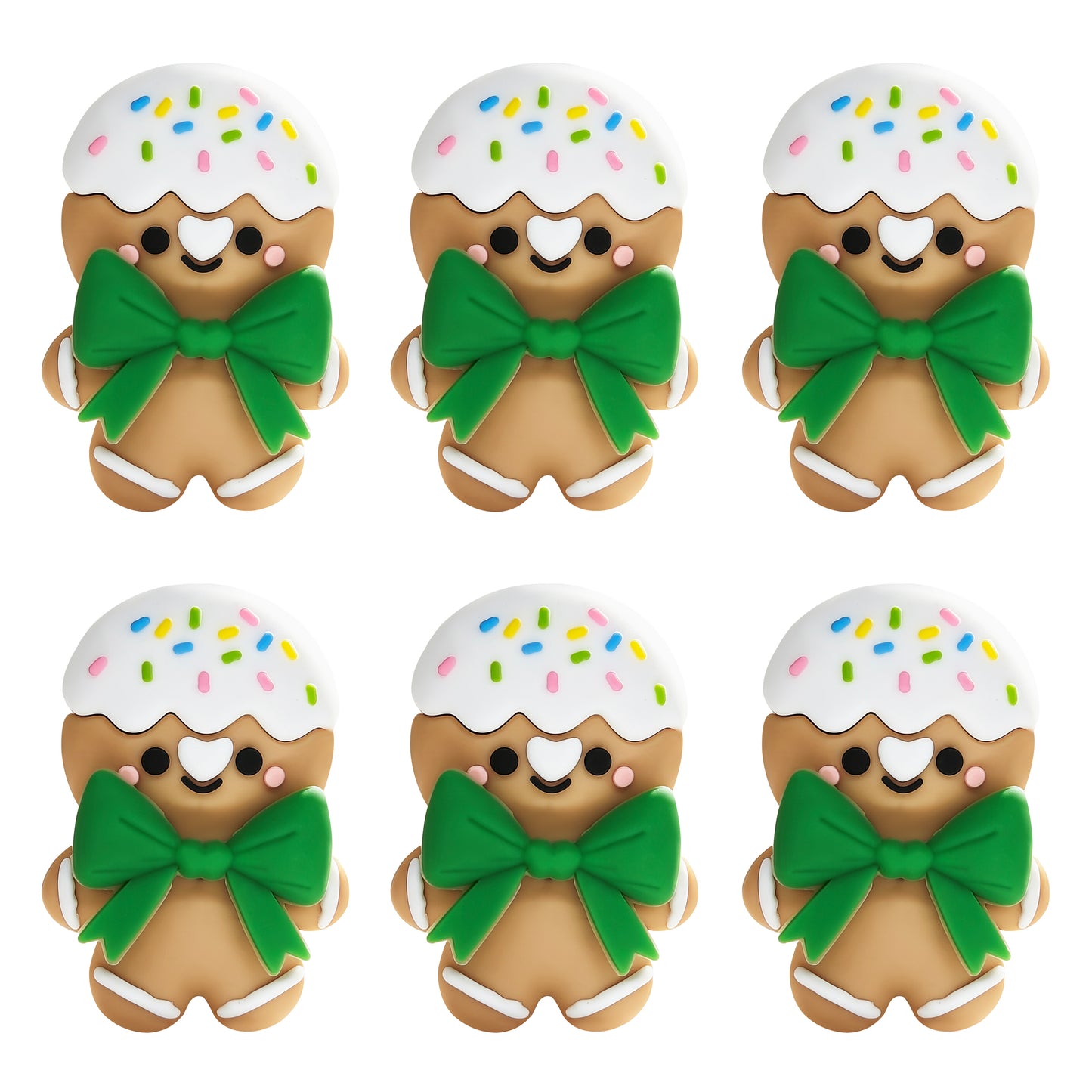 3D Sprinkle Bow Gingerbread Man Focal