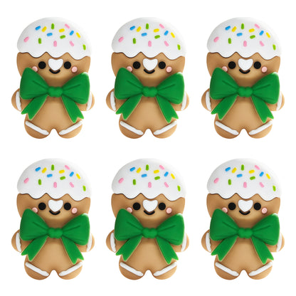 3D Sprinkle Bow Gingerbread Man Focal
