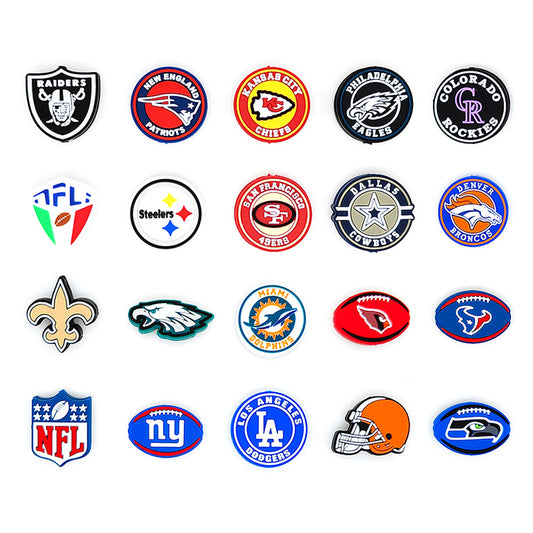 Football Team Focal Silicone Beads