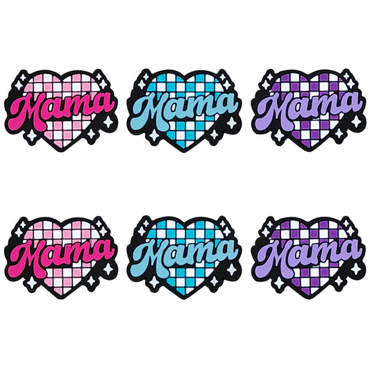 Mama Plaid Heart Focal
