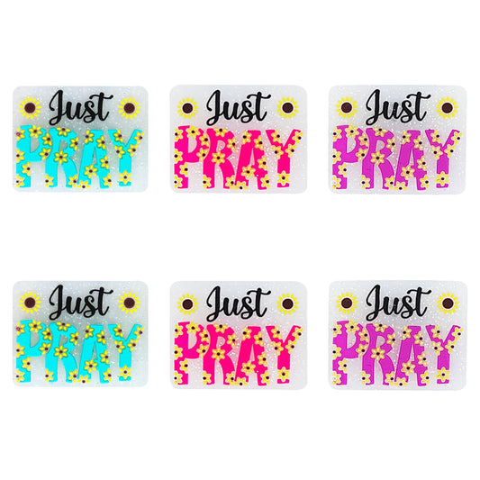 Just Pray Glitter Focal
