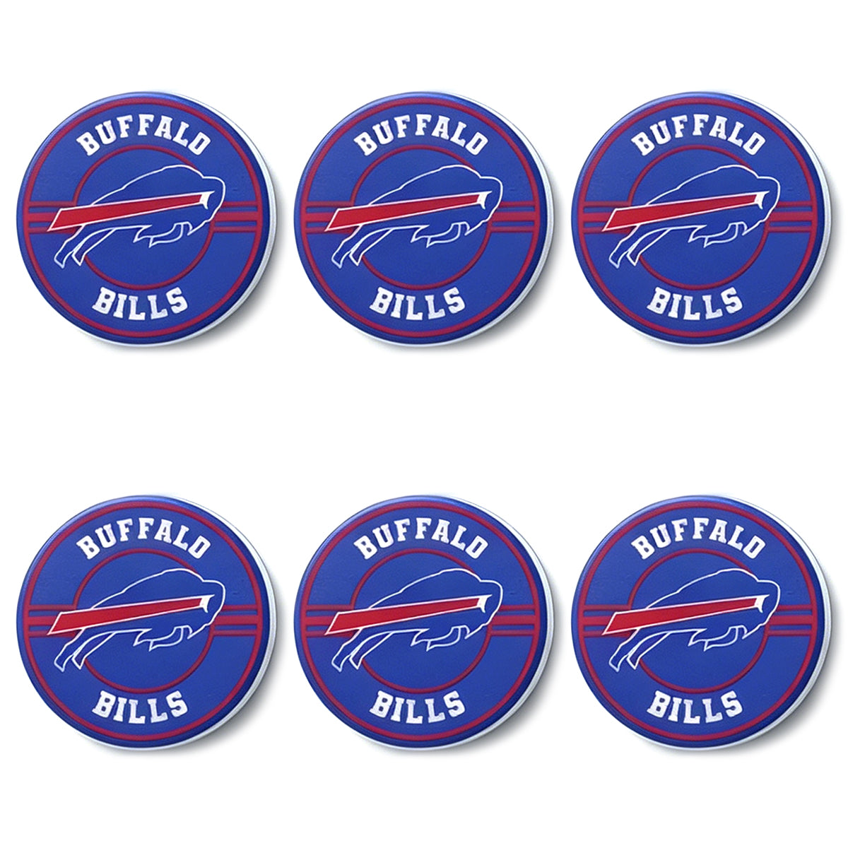 New Flat Round Print Silicone Football Team Focal Beads