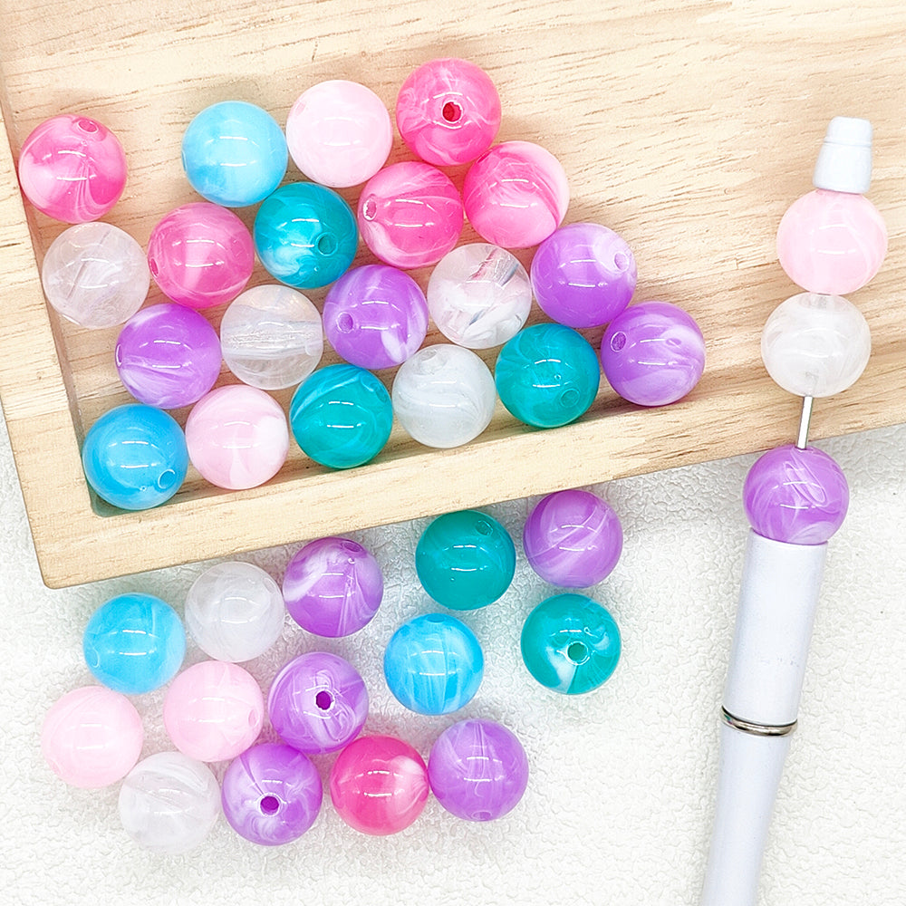 16/20mm Jelly Swirl Acrylic Beads,Resin Round Beads