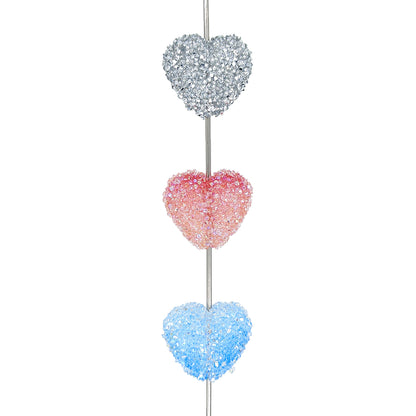 Mix Heart Rhinestone Sugar Acrylic Beads
