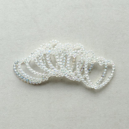 Clear White AB Heart Loop Focal Frame