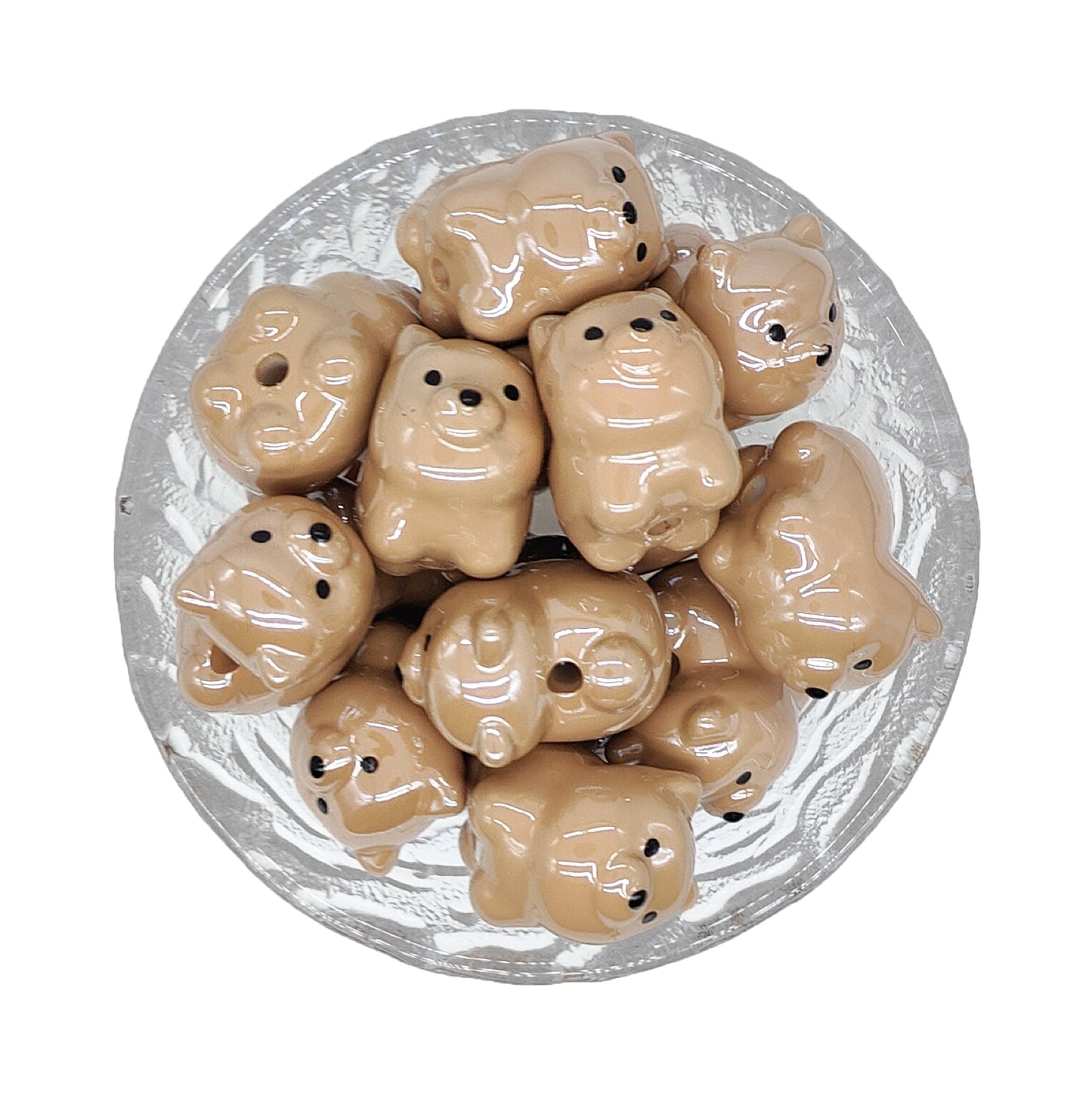 Dog Acrylic Focal Beads