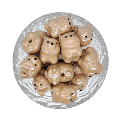 Dog Acrylic Focal Beads