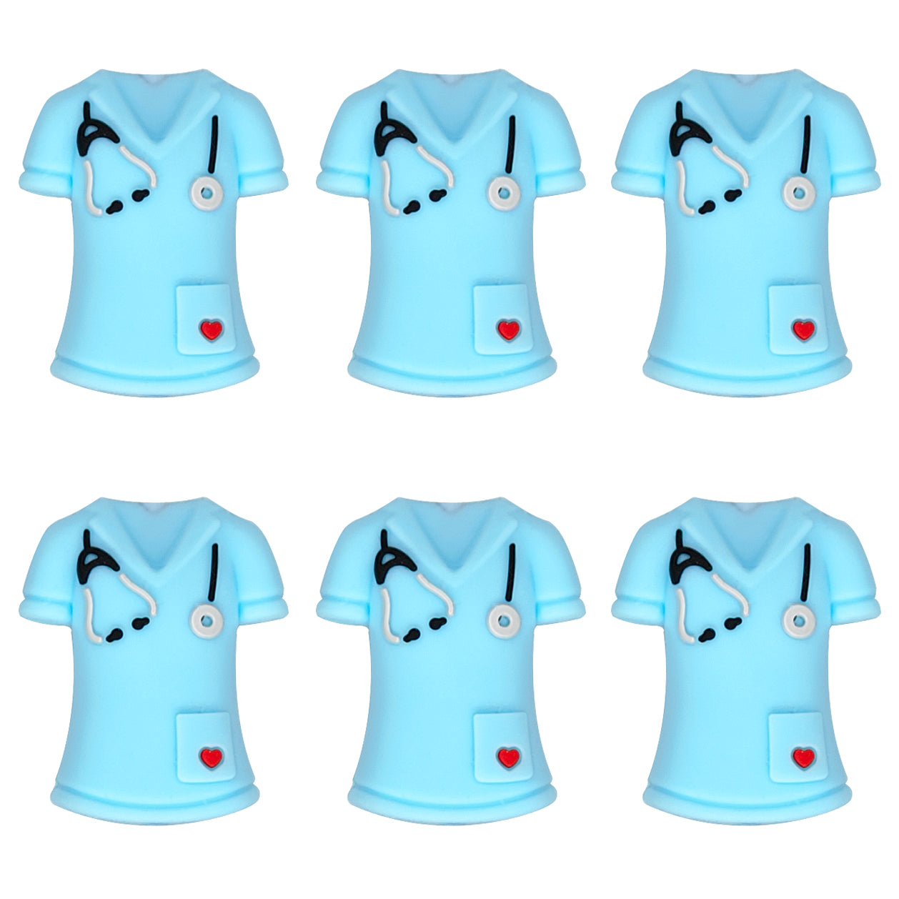 3D Nurse Scrub Top Focal