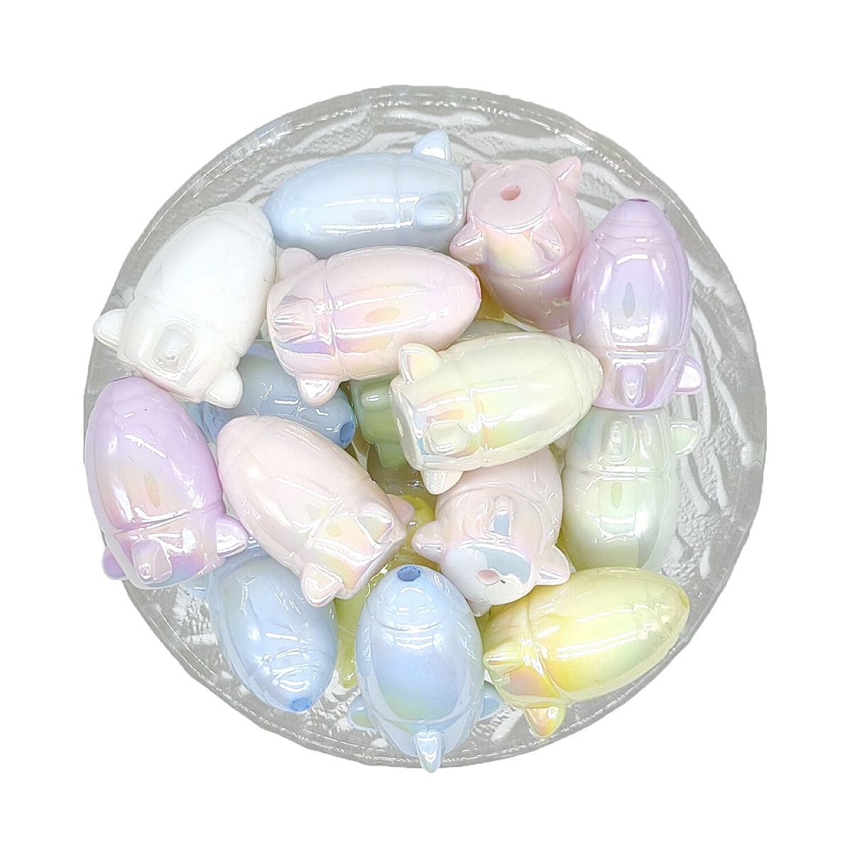 Mix Rocket Shaped UV Acrylic Focal Beads