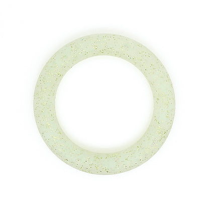 65mm Glitter Silicone Round Loop with 2 hole