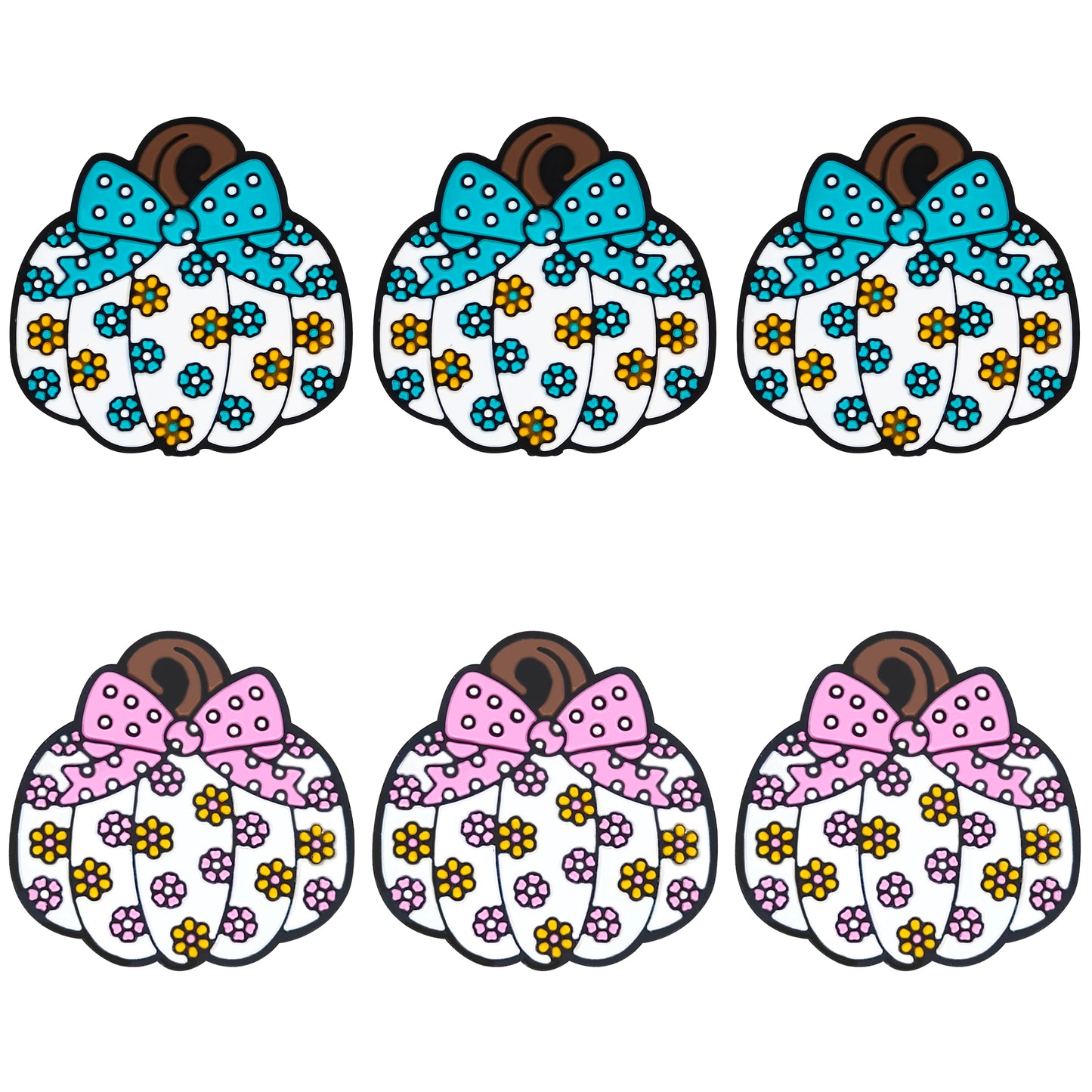 Floral Bow Pumpkin Focal